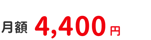 ドメイン・サーバー代込み！月額4,400円（税込）